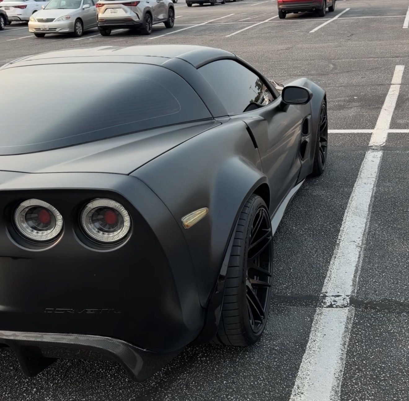 Widebody C6 Corvette, rear three-quarter view